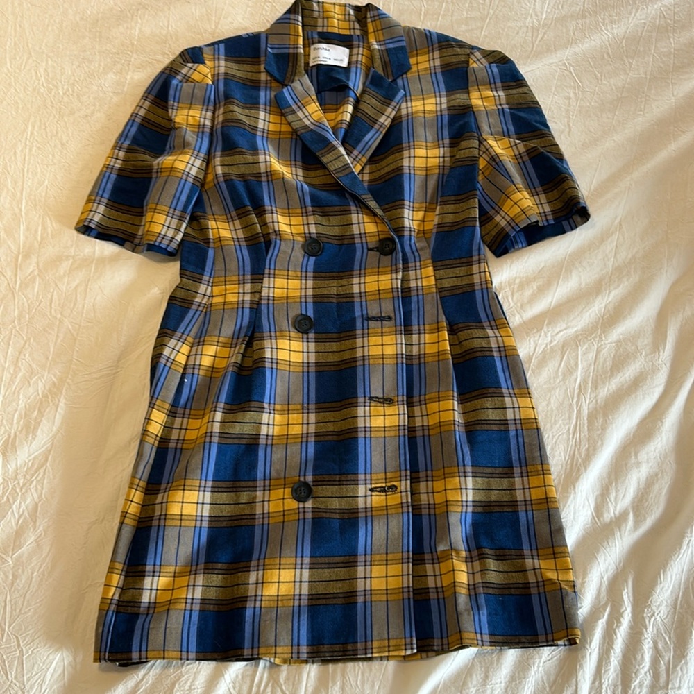 Bershka plaid dress size M